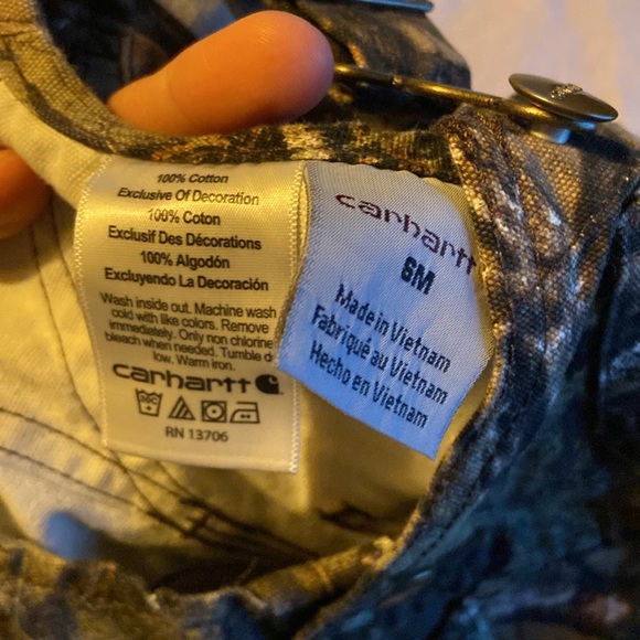 EUC baby carhartt overalls 6mo - Picture 5 of 5